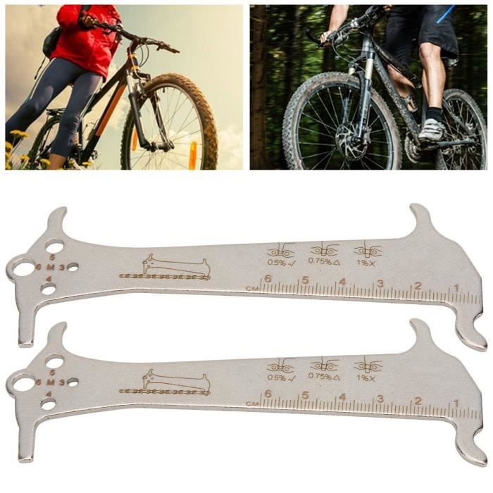 Jauge D'usure Chaîne Vélo Mimoke - Règle De Mesure Précise, Alliage D'aluminium, Extensible, Pour Route Et VTT