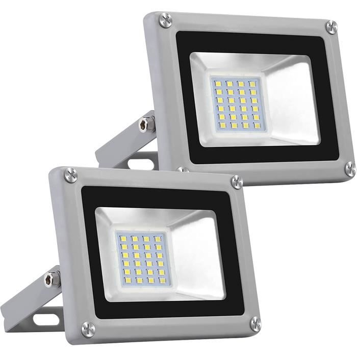 Leetop Projecteur LED SMD 10X 20W Blanc Chaud d/économie d/énergie Lampe de jardin imperm/éable IP65 Projecteur LED de s/écurit/é Entrep/ôt locaux