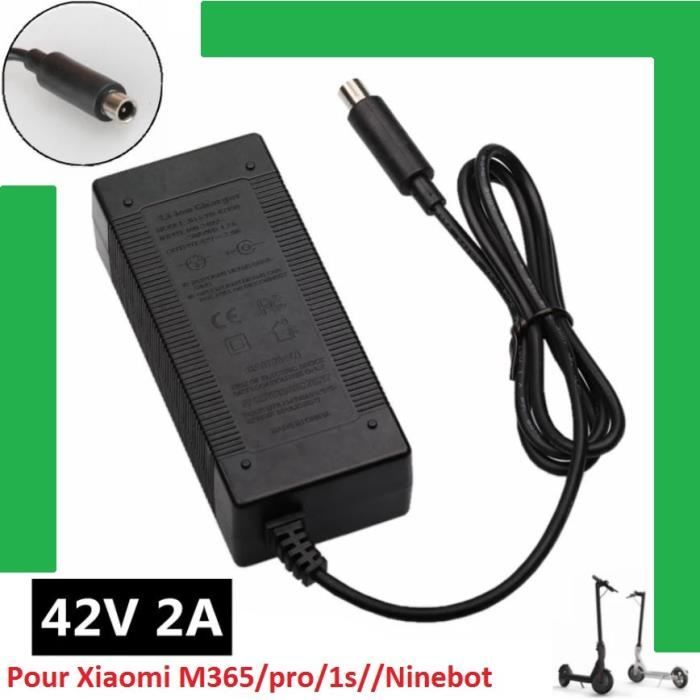 Chargeur Xiaomi M365 PRO 1S Essential 42v2A POUR batterie 36V Trottinette électrique Ninebot es1 es2 max G30 Aovo