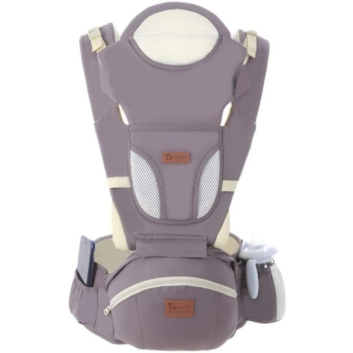 Moby-System AMY 10-en-1 Porte-Bébé Ergonomique Gris - 0 à 36 Mois Jusqu'à 15kg - Multi-Positions