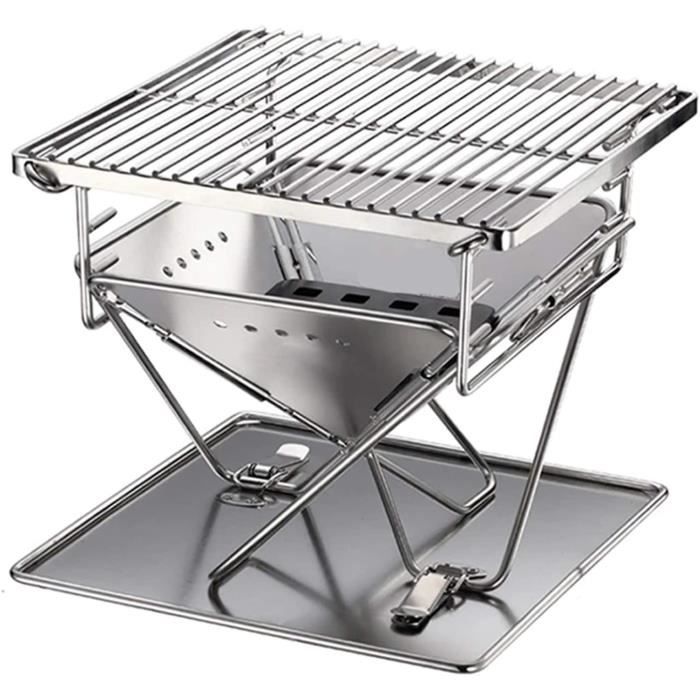 Barbecue Grill, Portable Réglable en Hauteur Barbecue Grill Charbon De