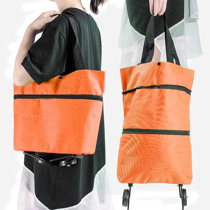 Sacs De Courses Réutilisables VAIIGO - Lot De 2, Pour Caddie, Imperméables, Charge Max 40 Kg