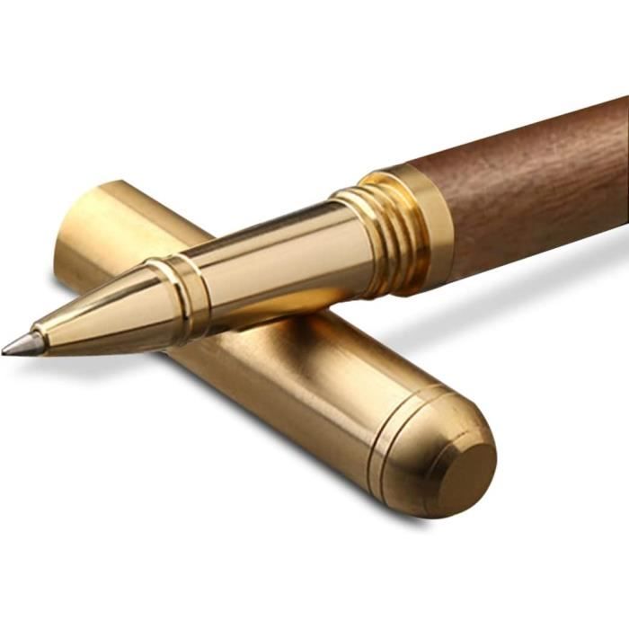 Stylo à Bille Torsion En Bois Fait Main - Confortable - Encre Noire - Fait Aux USA