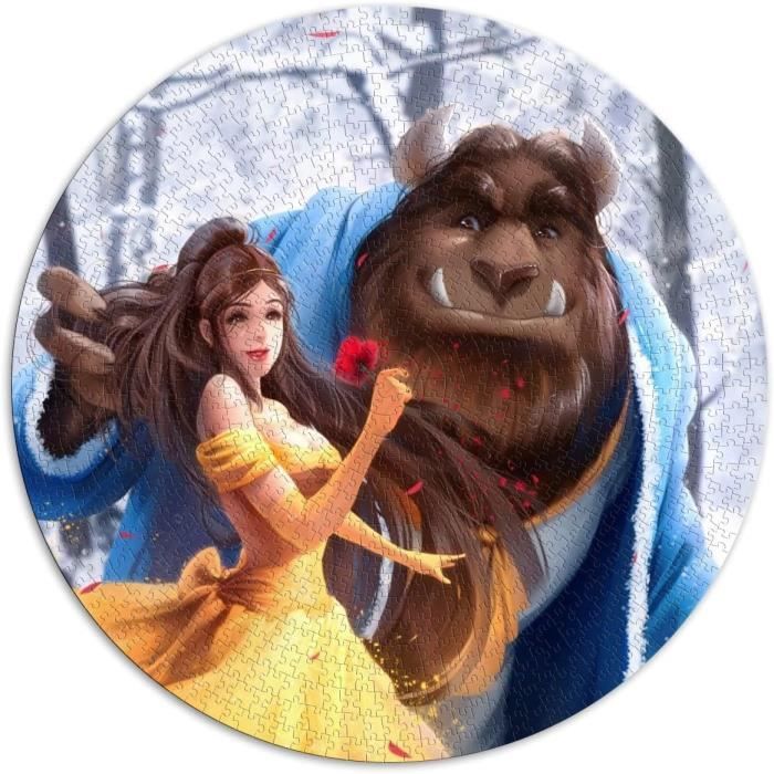 Puzzle 1000 Pièces Film La Belle Et La Bête Puzzles Ronds Puzzle ...