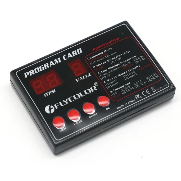 Carte De Programme LED Pour Régler ESC Hobbywing - Compatible Platinum V1/V2, Flyfun V5, XERUN, QUICRUN, SEAKING - 9