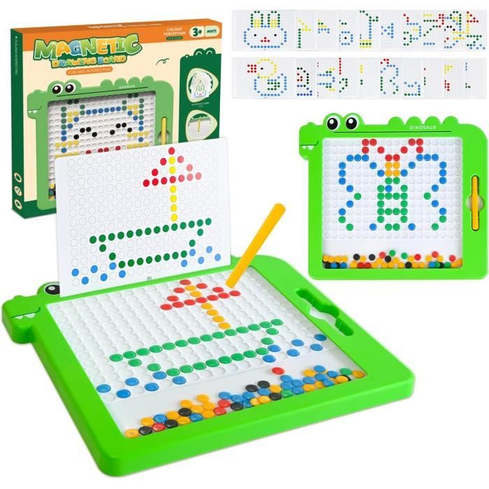 Planche à Dessin Magnétique Pour Enfants - Avec Stylo Magnétique Et Cartes Modèles - Jouet éducatif 3+ Ans