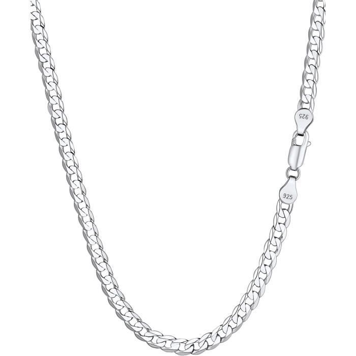 Collier Chaîne Gourmette Christofle En Argent 925 Sterling - Longueur 70 Cm, Bijou Occasion