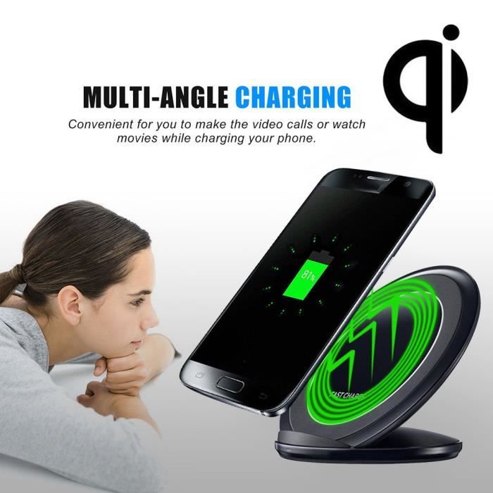 Support De Charge Sans Fil Qi 30W Rapide - Station Bureau Pour S6 Et Téléphones