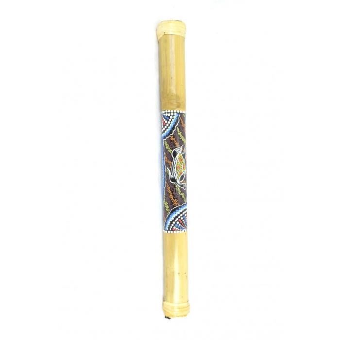 Baton De Pluie En Bambou Rainstick 60cm Decor Peint A La Main Multicolore Cdiscount Jeux Jouets