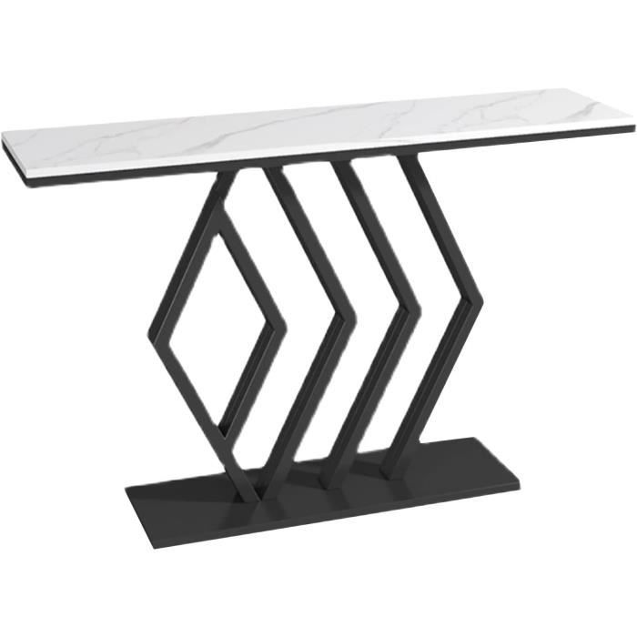 I 2438 Table D'appoint, Console, Entrée, Étroit, Sofa, Salon, Chambre À Coucher, Stratifié, Blanc, Contemporain, Moderne