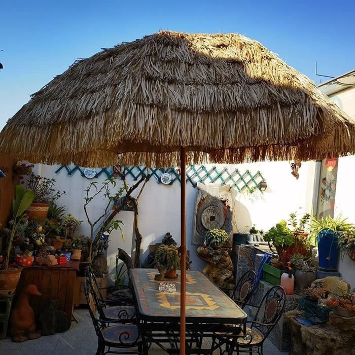 Parasol De Jardin Gardenia 200cm - Toile Polyester Anti-UV, Structure Fibre De Verre
