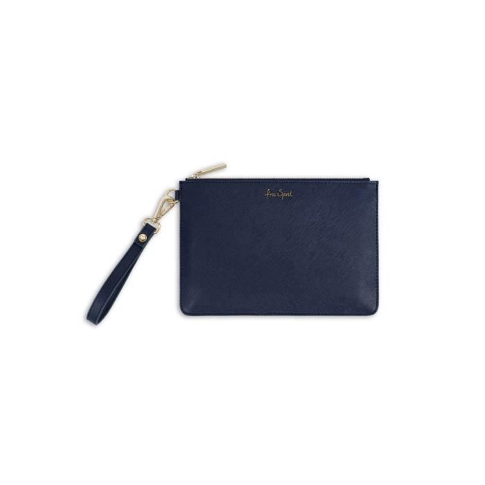 sac pochette bleu marine