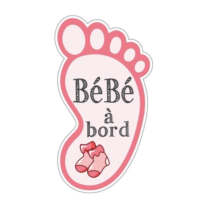 Adzif Biz Sticker Bebe A Bord Pied Fille Dimensions 16 Cm X 9 Cm Adhesif Autocollant Pour Voiture Cdiscount Puericulture Eveil Bebe