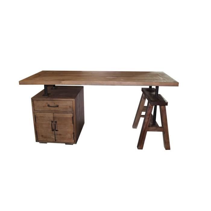 Bureau Style Factory Industriel Heritage Achat Vente Bureau Bureau Style Factory Soldes Sur Cdiscount Des Le 20 Janvier Cdiscount