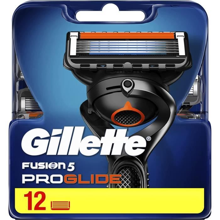 Gillette Fusion 5 ProGlide Lot de 12 lames de rasoir avec lame de