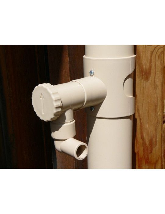 Récupérateur Eau Pluie Pour Gouttière Linxor - Diamètre 8cm, Robinet, En Polypropylène, Facile à Installer - 3