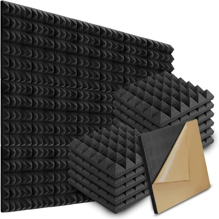 Lot de 12 mousses acoustiques à picots 30 x 30 x 5 cm Absorbeur acoustique Isolation