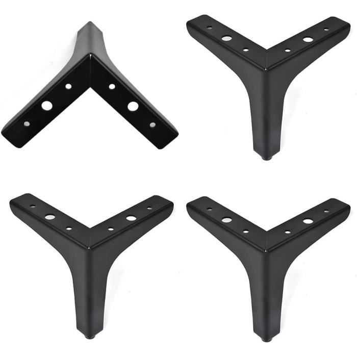 Lot De 4 Pieds De Meubles Inclinés En Métal Pour Meubles, Meubles