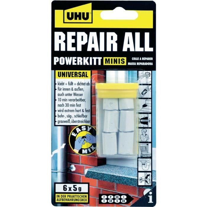 Pâte à réparer Repair all powerkitt Minis UHU 46720 30 g