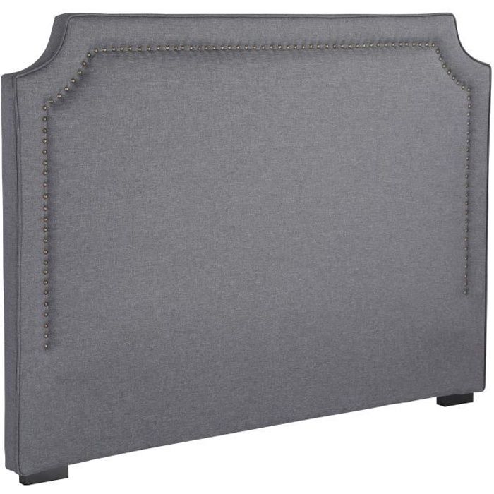 Tete De Lit 160 Philippa Tissu Bois 160x118x8 Couleur Gris Clair Cdiscount Maison