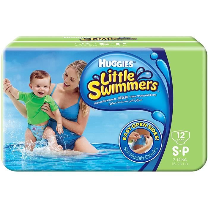 Little Swimmers Lot de 12 couches de bain jetables Taille 34