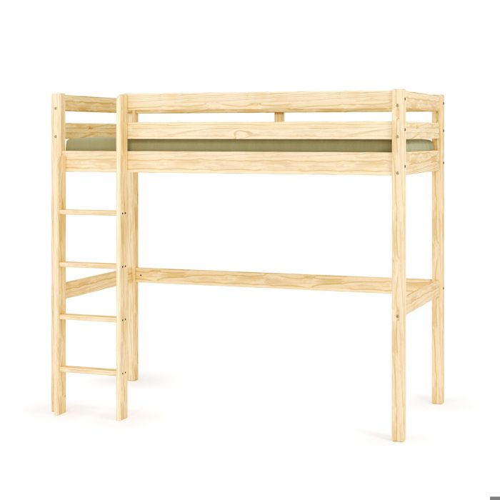 lit mezzanine aaron brut a peindre cdiscount maison