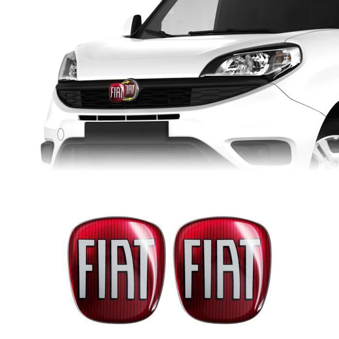 Autocollant Fiat 3D Remplacement Logo pour Doblò, Avant et Arrière