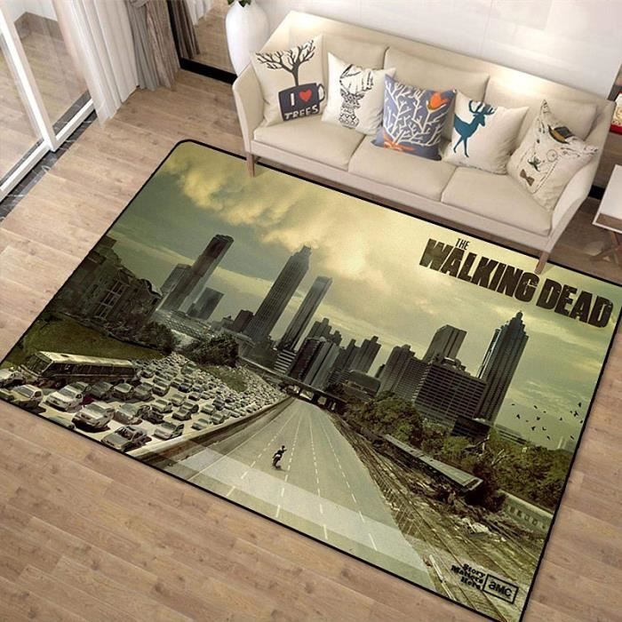 The Walking Dead Tapis Salon canapé Dessin animé Tapis de Sol Chambre denfants Chambre Chevet Tapis de Sol 60x90cm[41]