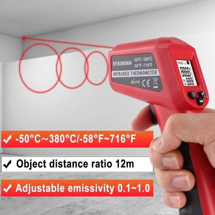 B4C-DT8380AH - Pistolet stylo numérique infrarouge, imageur thermique  résistant, thermomètres laser, pyromètr - Cdiscount Bricolage