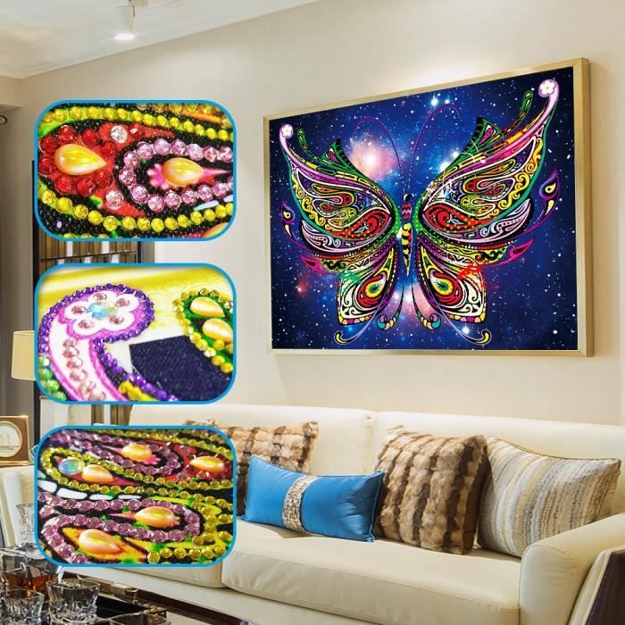 2 Tableaux Diamant Avec Kit Complet - Loisir Créatif Neuf, Peinture Par Numéros Avec Strass