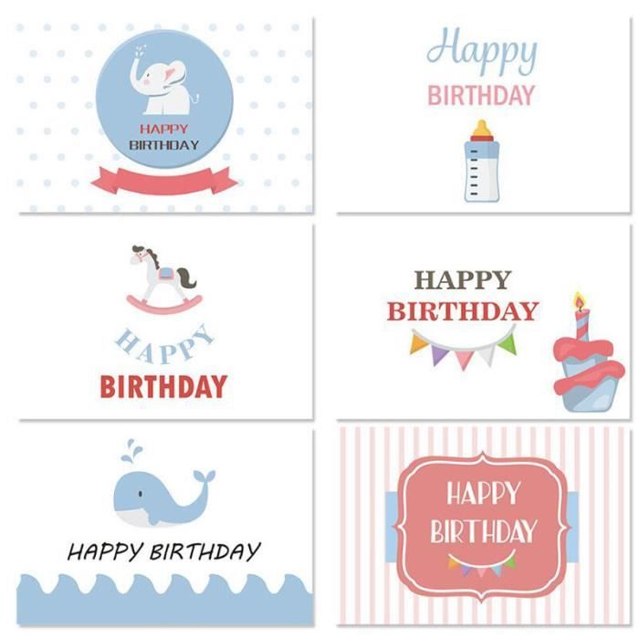 LOMUG Lot De 24 Cartes D'Anniversaire Avec Enveloppes - Designs Uniques Pour Tous