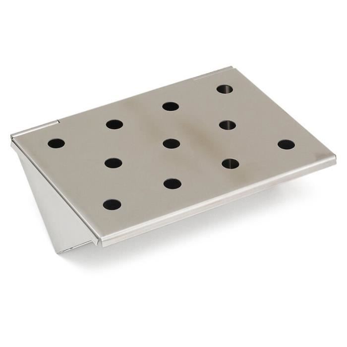 Boîte à Fumée Inox Pour Barbecue Onlyfire - 30x7,5x6cm, Réservoir D'eau Amovible, Couvercle à Charnière Boîte à Fumée Onlyfire 30 Cm