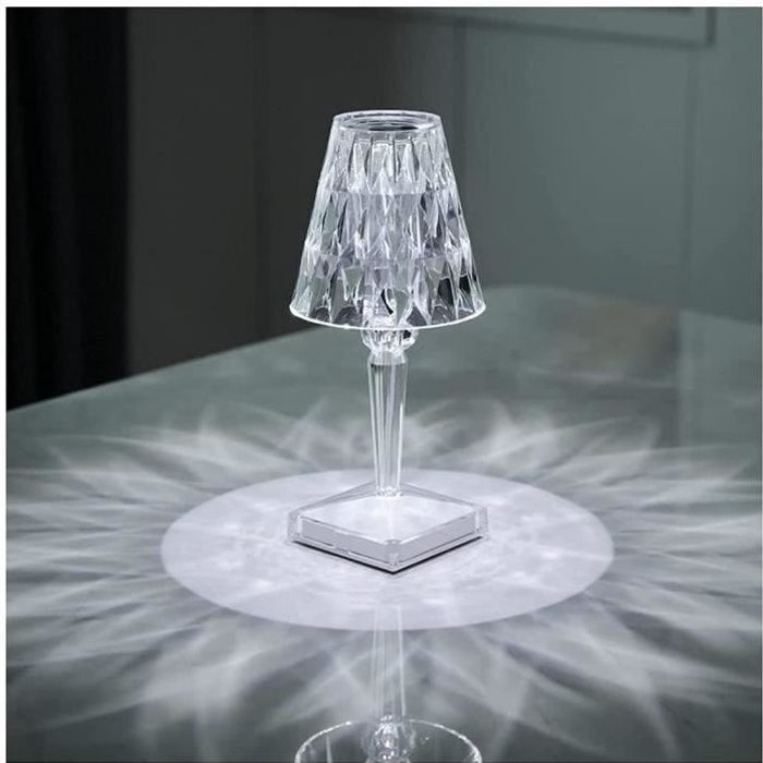 Lampe de table - AUTREMENT - 2021 - Cristal acrylique - Tricolore - Rechargeable USB