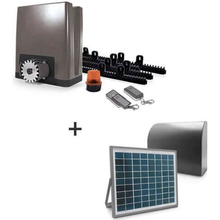 Motorisation pour portail coulissant OREA 500 + avec Kit solaire 8m