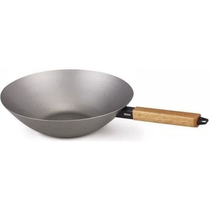 BEKA Poêle wok Nomad en acier carbone - 20cm