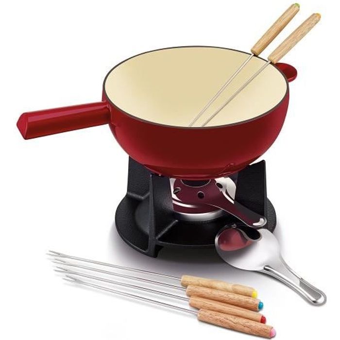 TABLE/&COOK Service /à Fondue Chalet Rouge