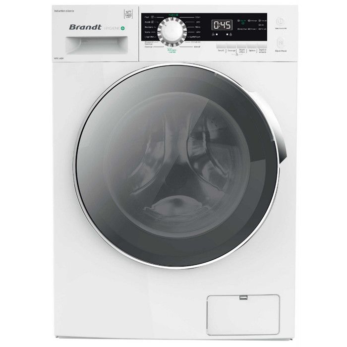 Lave linge hublot BRANDT WFB124QW Blanc 12kg 1400 tr/min 78 dB Cdiscount Electroménager