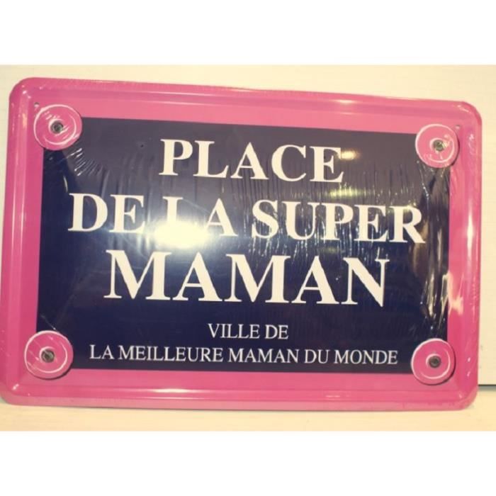 Plaque De Rue Humour Metal 30x20cm Maman Cdiscount Maison