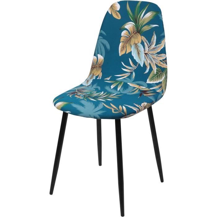 Hiseng Housse Chaise Scandinave, Housse De Chaise Extensible, Imprimé à Carreaux Housse De Chaise Salle à Manger, Housse Pour Chaise Maison Mariage Restaurant Décor (Coloré,6 Pieces