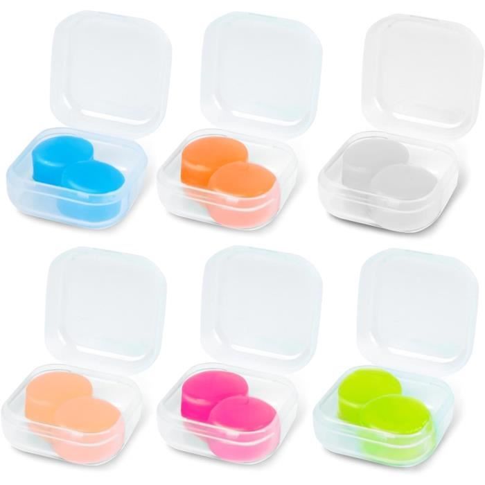6 Paires Boule Quies Silicone Pour Dormir Bouchon Oreille Silicone Réutilisables Et Imperméables