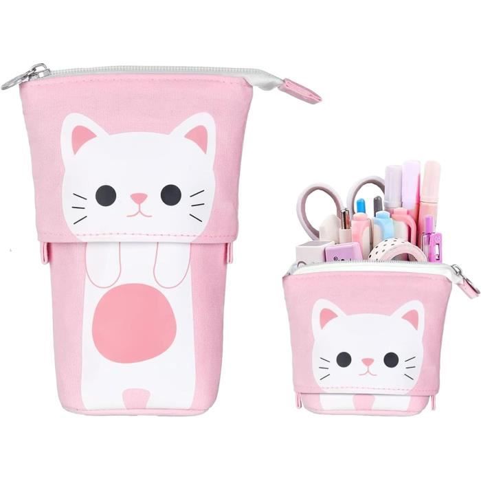 Bille Volcano Trousse Panda Kawaii Télescopique - 6 Stylos Inclus - Silicone Doux - École & Bureau Trousse Legami Panda