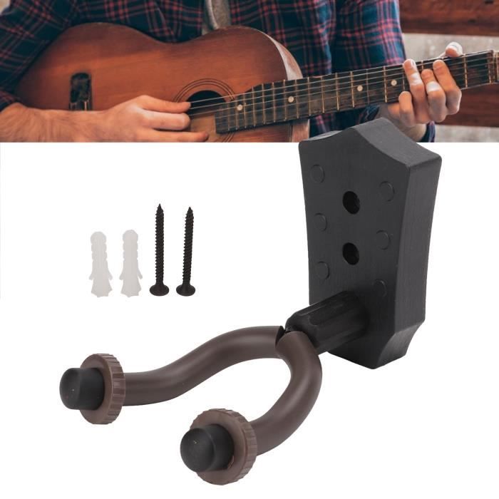 Support Guitare Support Mural Guitare GUIGA - Pour Guitare/basse/ukulélé (2 Crochets) Porte Guitare