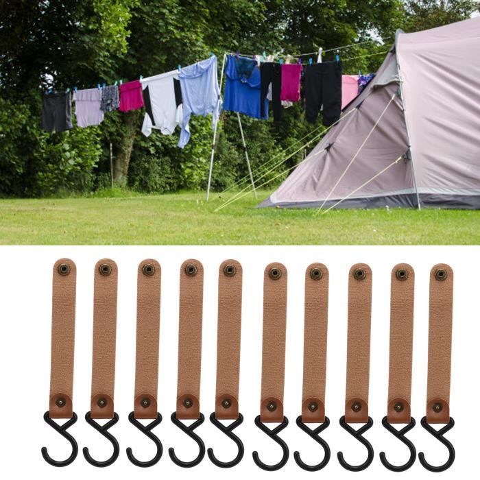 Crochet De Porte XHTXHT Lot De Crochets En S Avec Métal Boucle En Multifonctionnels En Cuir Crochets De Camping Pour Cuisine, Salle De Bain, Chambre Et Bureau (Abricot, 6 Crochet Suspension