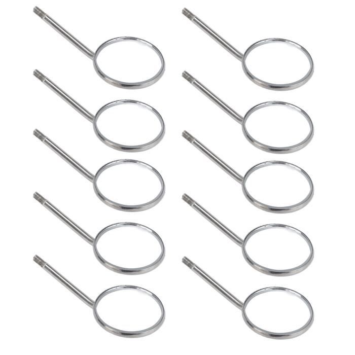 Lot De 12 Miroirs Buccaux Dentaires #5 – Poignée Inox – Qualité Allemande – Pour Dentistes, étudiants Ou Cliniques