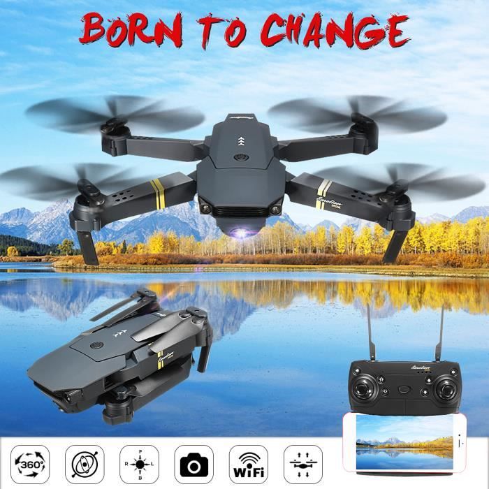 drone eachine e58 - caméra 2mp 720p - 2 batteries - bras pliable - mode maintien d'altitude