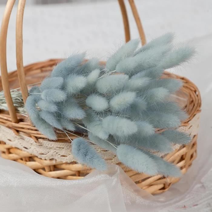 Fleurs Séchées,Queue De Lapin Séchée 45Cm, 50 Pièces, Herbe De Pampas Naturelle Pour Décoration