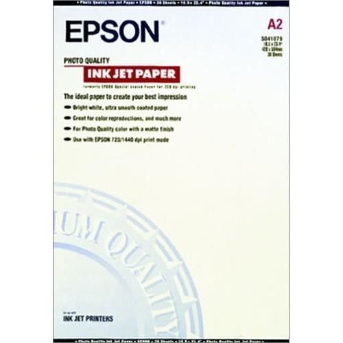 Papier photo EPSON - 102g/m2 - A2 - 30 feuilles