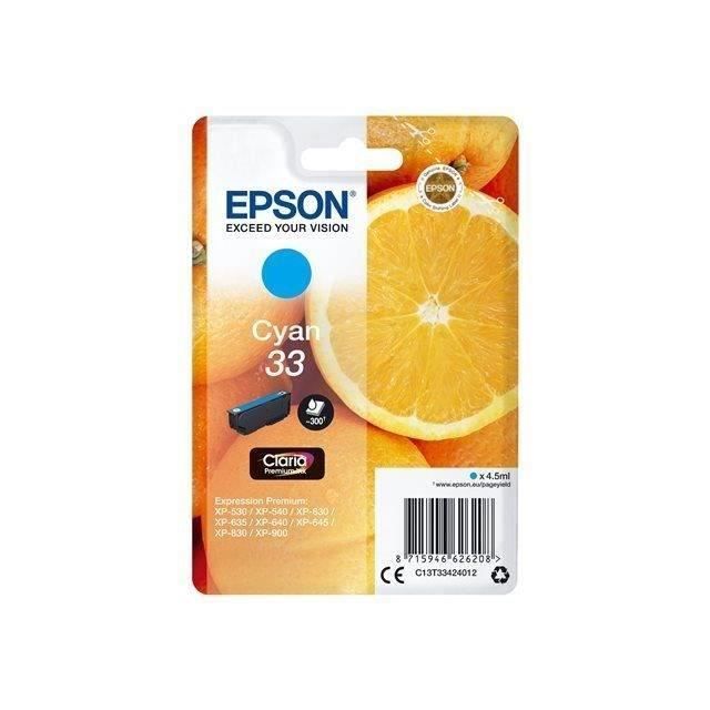 EPSON Cartouche dencre T3342 Cyan - Oranges (C13T33424012)