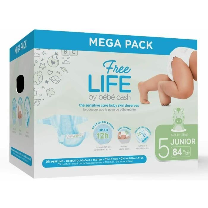 Mega Pack Couches Freelife Bebe Cash Taille 5 11 25kg 84 Couches 0 Parfum Achat Vente Couche 5411416057208 Soldes Sur Cdiscount Des Le 20 Janvier Cdiscount