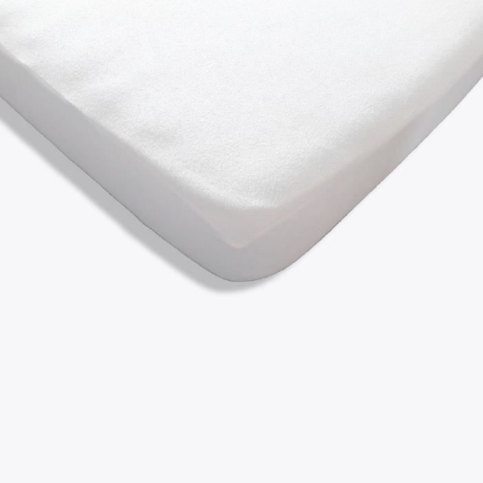 Protège-matelas lit jumeaux bonnets 30 cm 2x70x190cm